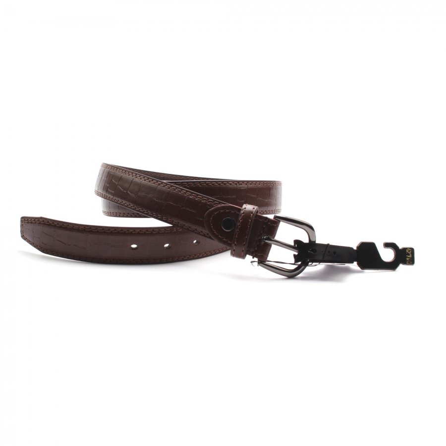 Bulk Buy Leather Belts 3.0cm Brown BLT1111-2