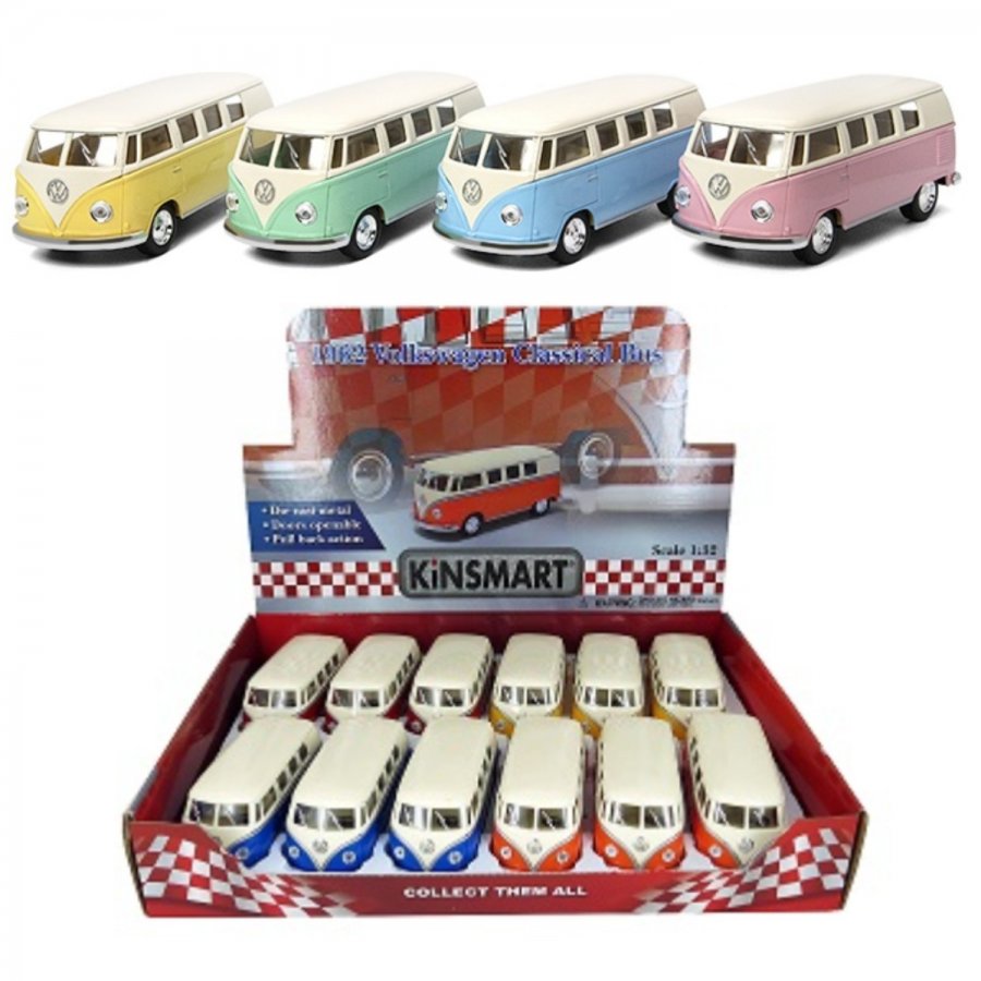 1:32 5\" 1962 VW Classical Bus (Ivory Top) Pastel Color KT5377DY